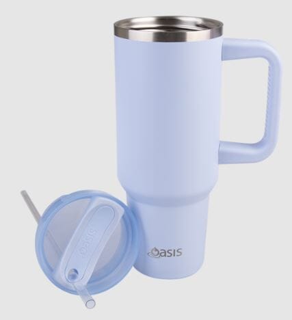 Oasis Commuter Travel Tumbler 1.2l - Stainless Steel Double Wall Insulated - Periwinkle Insulated Bottles The Cooks Kitchen 