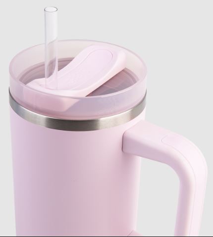 Oasis Commuter Travel Tumbler 1.2l - Stainless Steel Double Wall Insulated - Pink Lemonade