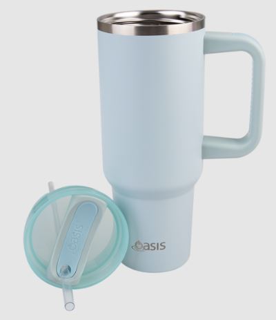 Oasis Commuter Travel Tumbler 1.2l - Stainless Steel Double Wall Insulated - Sea Mist