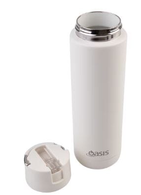 Oasis Ceramic Lined Stainless Steel Triple Wall Insulated "moda" Drink Bottle 700ml - Alabaster Drink Bottles The Cooks Kitchen 
