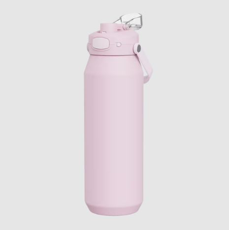 Oasis Ceramic Lined S/s Triple Wall Insulated "capri" Drink Bottle W/ Quick Release Lid 750ml - Pink Lemonade