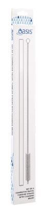 Oasis 'commuter' Travel Tumbler Straws S/4 With Cleaning Brush Barware Accessories The Cooks Kitchen 