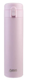 Oasis Stainless Steel Double Wall Insulated Flip Top Flask 480ml - Pink Lemonade