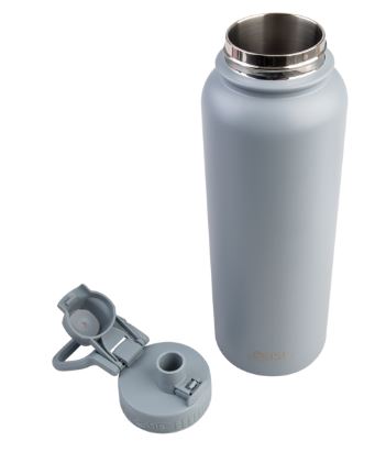 Oasis Stainless Steel Double Wall Insulated 'challenger' Sports Bottle With Quick Release Cap 1.1l - Hazy Blue