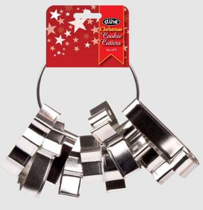 Christmas Cookie Cutters Set Of 9 - On A Ring Cookie Cutters The Cooks Kitchen 