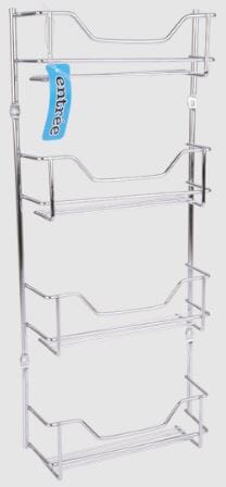 4 Tier Spice Rack 44 X 18.5cm - 16 Bottle Capacity Herb & Spice Storage The Cooks Kitchen 