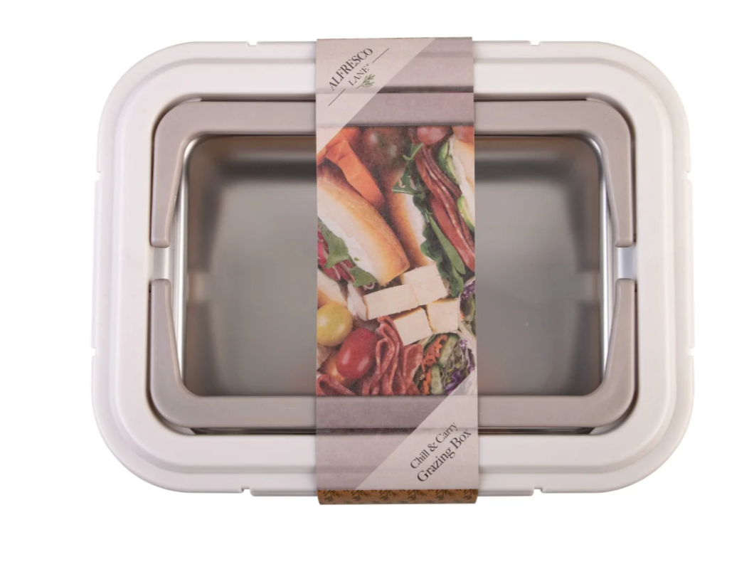 Alfresco Lane ;chill And Carry' Grazing Box Mushroom Grey 38x29x10cm