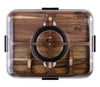 Alfresco Lane Acacia Wood 6 Compartment Rectangular Grazing Platter With Lid