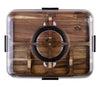 Alfresco Lane Acacia Wood 6 Compartment Rectangular Grazing Platter With Lid