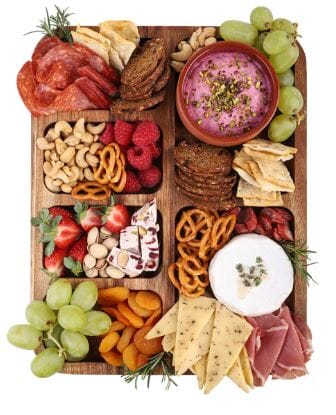 Alfresco Lane Acacia Wood 6 Compartment Rectangular Grazing Platter With Lid Platters The Cooks Kitchen 