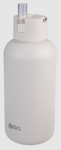 Oasis "Moda" Ceramic Lined Stainless Steel Triple Wall Insulated Drink Bottle 1.5l - Alabaster