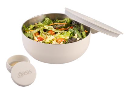 Oasis Stainless Steel Double Wall Insulated Fresh 'n' Go Lunch Bowl 950ml - Alabaster