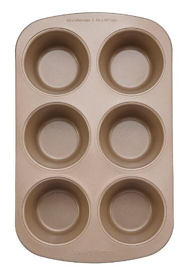Stanley Rogers Ceramabake Ceramic Non Stick Texas Muffin Pan - 6 Cup Baking Tins, Trays, Pans & Ramekins The Cooks Kitchen 