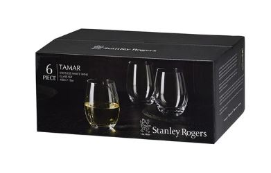 Stanley Rogers Tamar Stemless White Wine 450ml 6pc