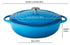 Pyrolux Pyrochef Round Chef Pan 30cm/5l Ocean Blue Enameled Cast Iron The Cooks Kitchen 