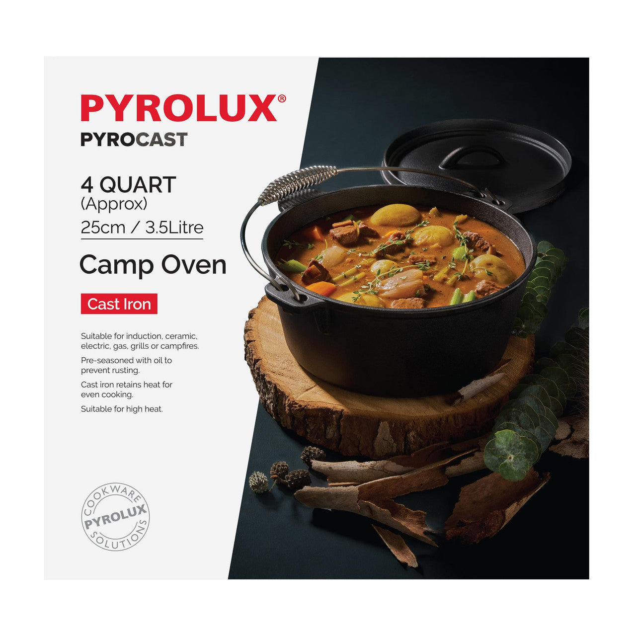 Pyrocast Camp Oven 25cm/3.5l