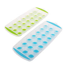Avanti 21 Round Cup Pop Release Ice Cube Tray - Set Of 2 - Blue/green