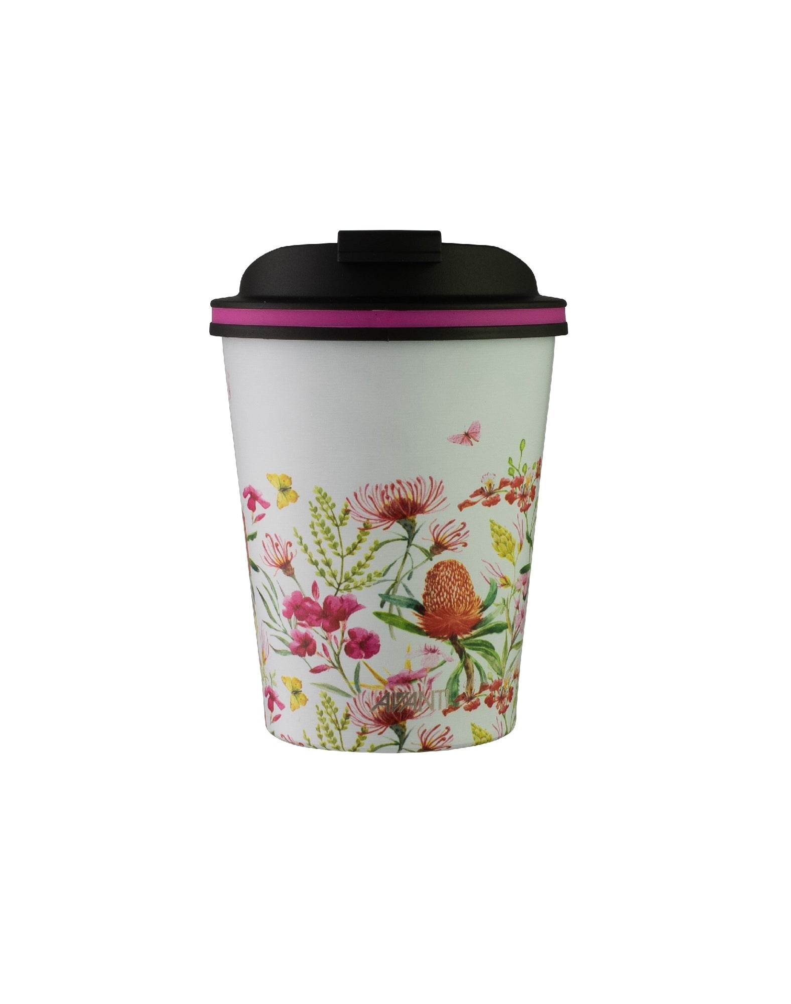Avanti Go Cup Double Wall Insulated Cup - Australian Natives White - 236ml