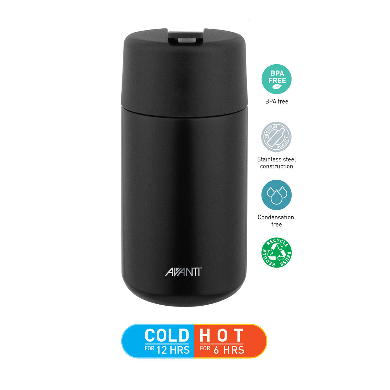 Avanti Brew Travel Cup 400ml - Black