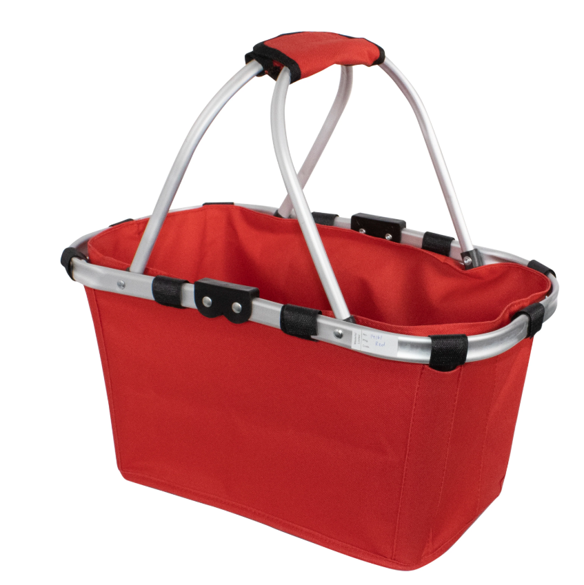 Karlstert Two Handle Foldable Carry Basket - Red