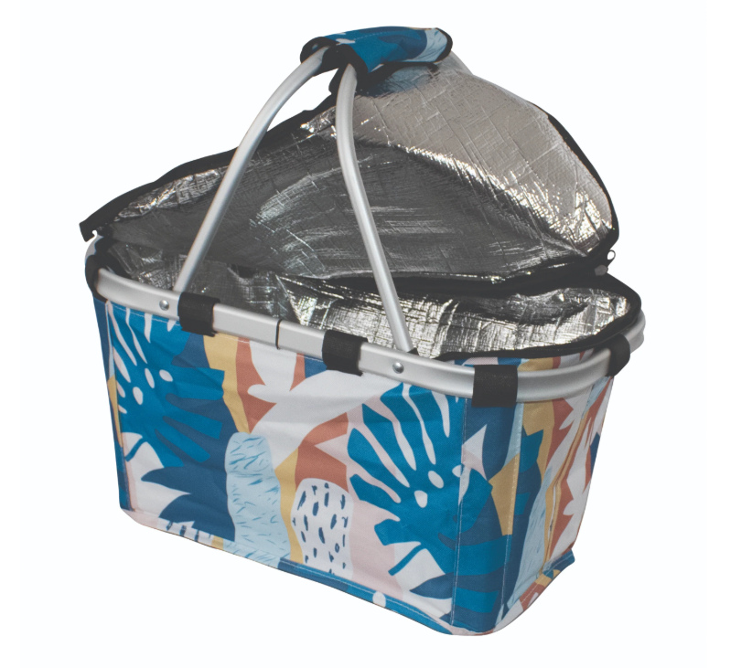 Karlstert Two Handle Insulated Carry Basket With Zip Lid - Abstract