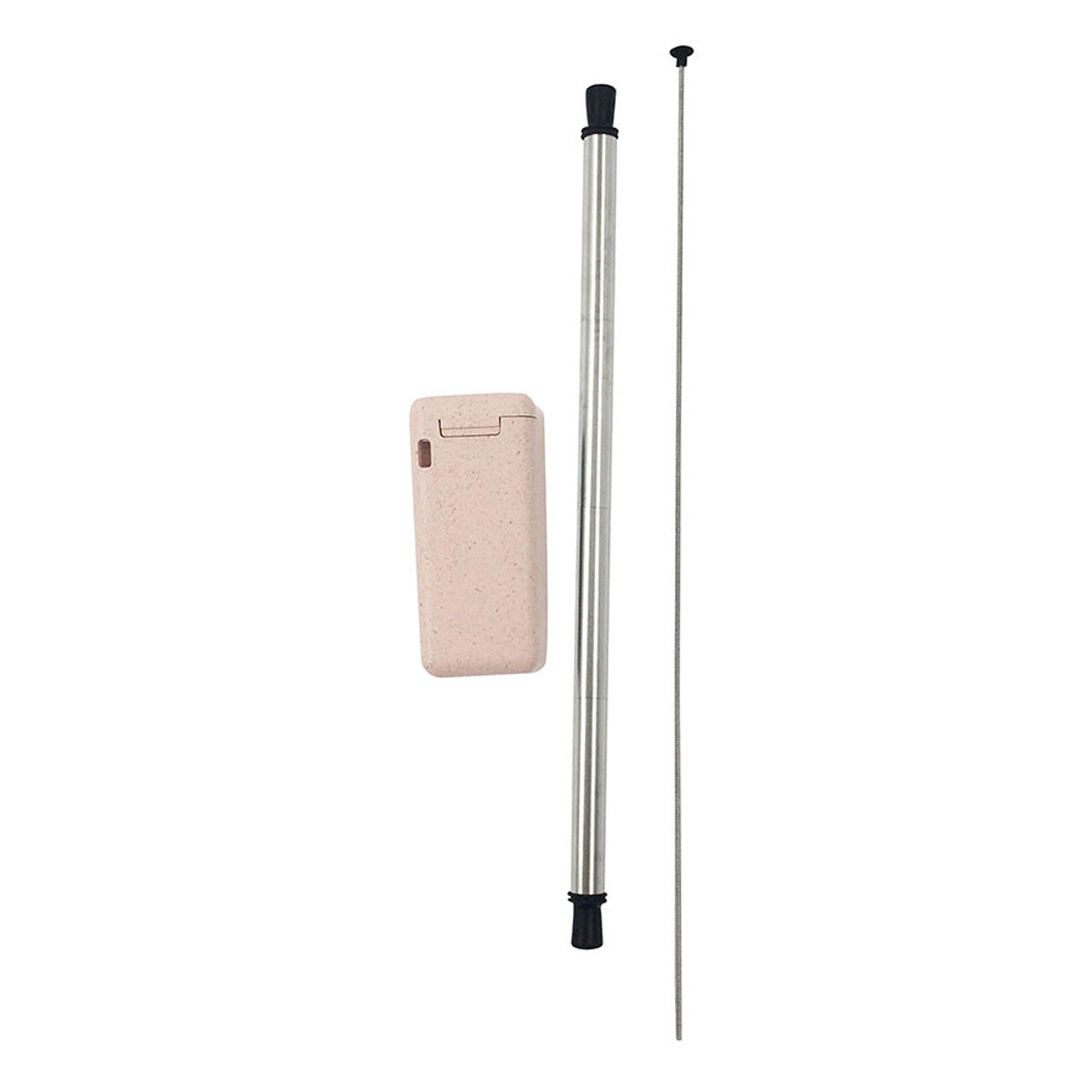 Avanti Collapsible Stainless Steel Straw In Box - Pink