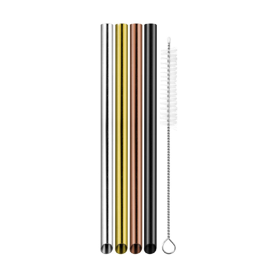 Avanti Bubble Tea Straws W/ Cleaning Brush S/4 - Precious Metals Barware Accessories The Cooks Kitchen Mandurah 