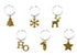 Avanti Wine Charms - Golden Christmas Wine Accessories The Cooks Kitchen 