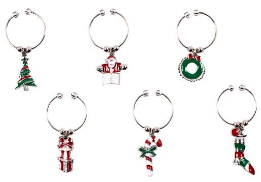 Avanti Wine Charms - Enamalled Christmas Wine Accessories The Cooks Kitchen 