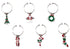 Avanti Wine Charms - Enamalled Christmas Wine Accessories The Cooks Kitchen 