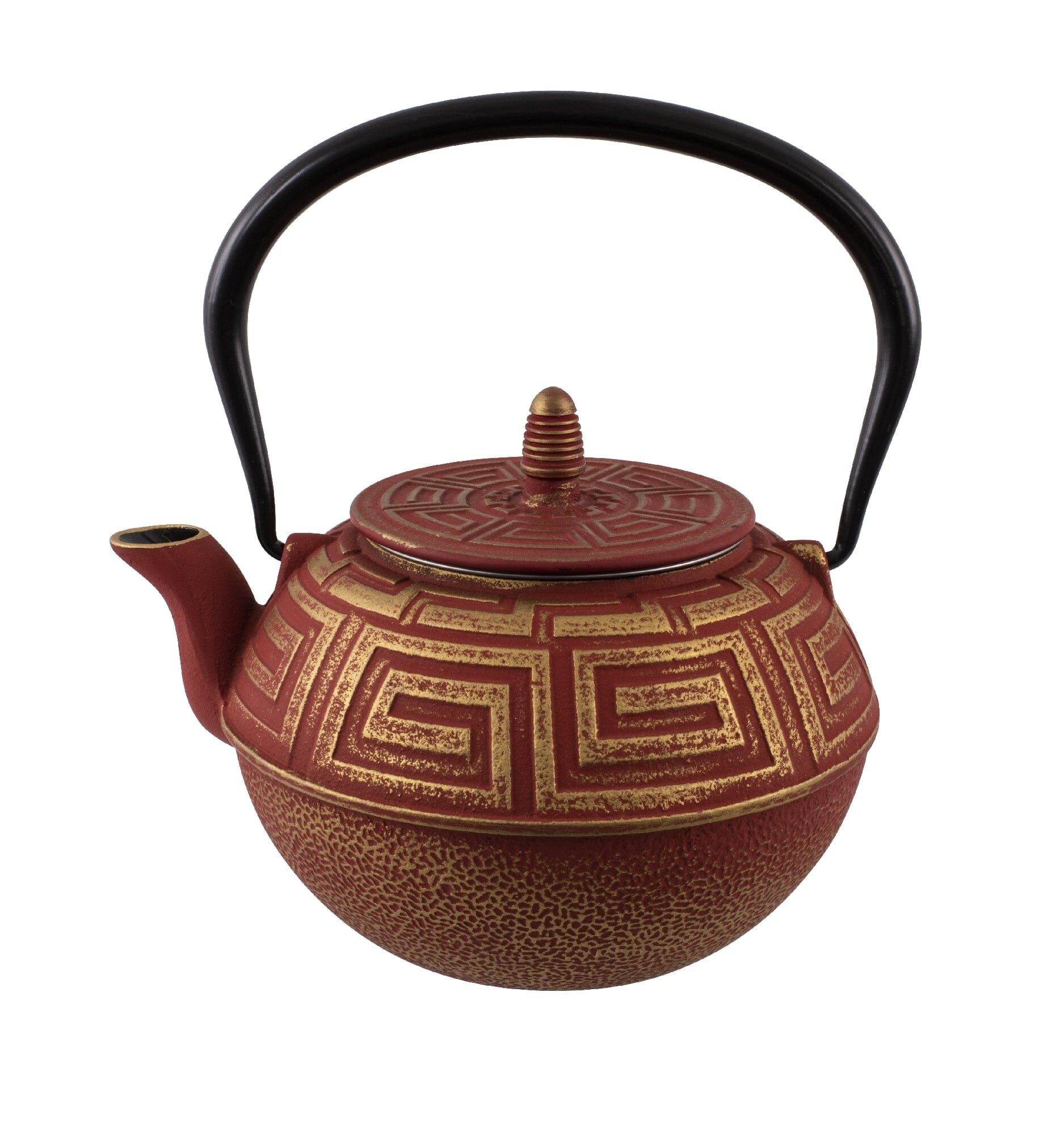 Avanti Majestic Cast Iron Teapot 1.2l Red/gold Teapots & Infusers The Cooks Kitchen Mandurah 