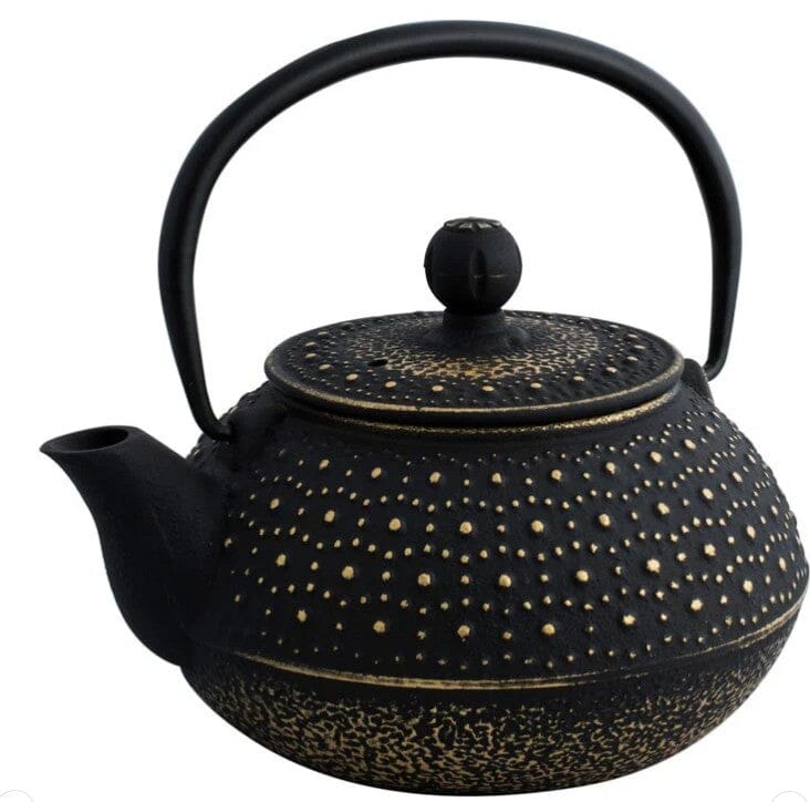 Avanti Cast Iron Teapot - Imperial 800ml Black/gold Cast Iron Teapots The Cooks Kitchen 
