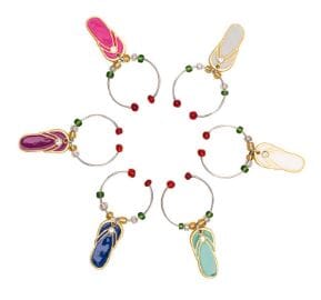 Avanti Wine Charms - Thongs Set Of 6 Wine Accessories The Cooks Kitchen 