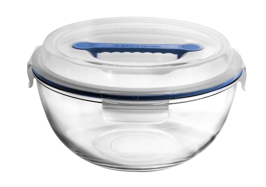 Glasslock Handy Round Tempered Glass Food Container 4000ml