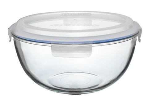 Glasslock Mixing/storage Glass Bowl 6000ml Lids & Splatter Guards The Cooks Kitchen 