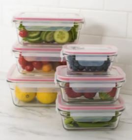 Glasslock Oven Safe Tempered Glass Rectangular Container 485ml