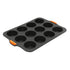 Bakemaster Silicone 12 Cup Muffin Tray 35.5x24.5cm