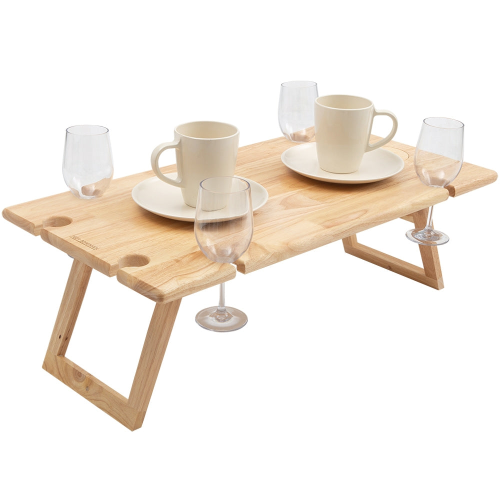 Peer Sorensen Folding Wine Picnic Table - Rubberwood