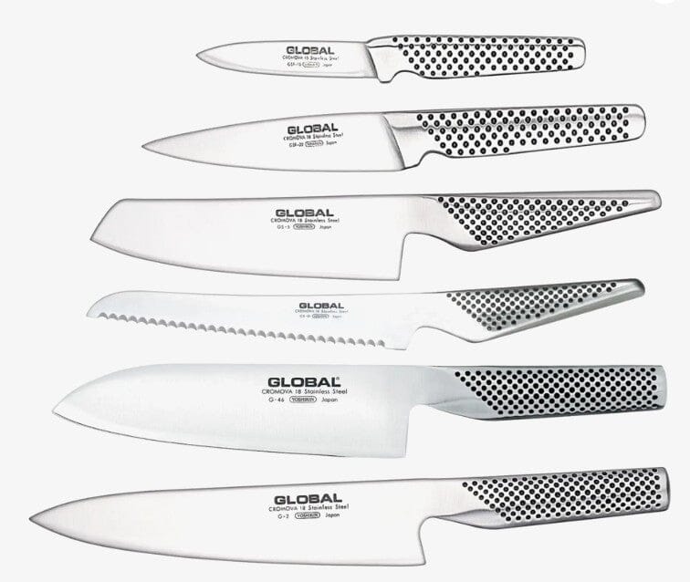 Global Zeitaku 7pc Knife Block - Black Knife Block Sets The Cooks Kitchen 