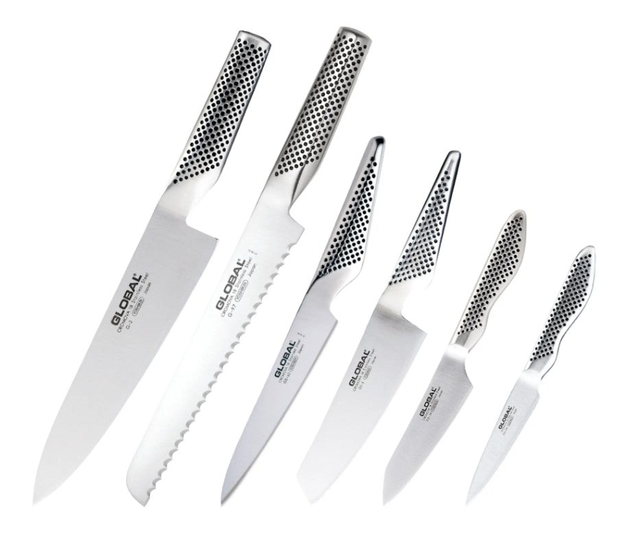 Global Kyoto 7 Piece Knife Block Set - Stained Ash