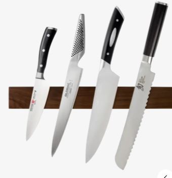 Cheftech Walnut Magnetic Knife Rack 45cm