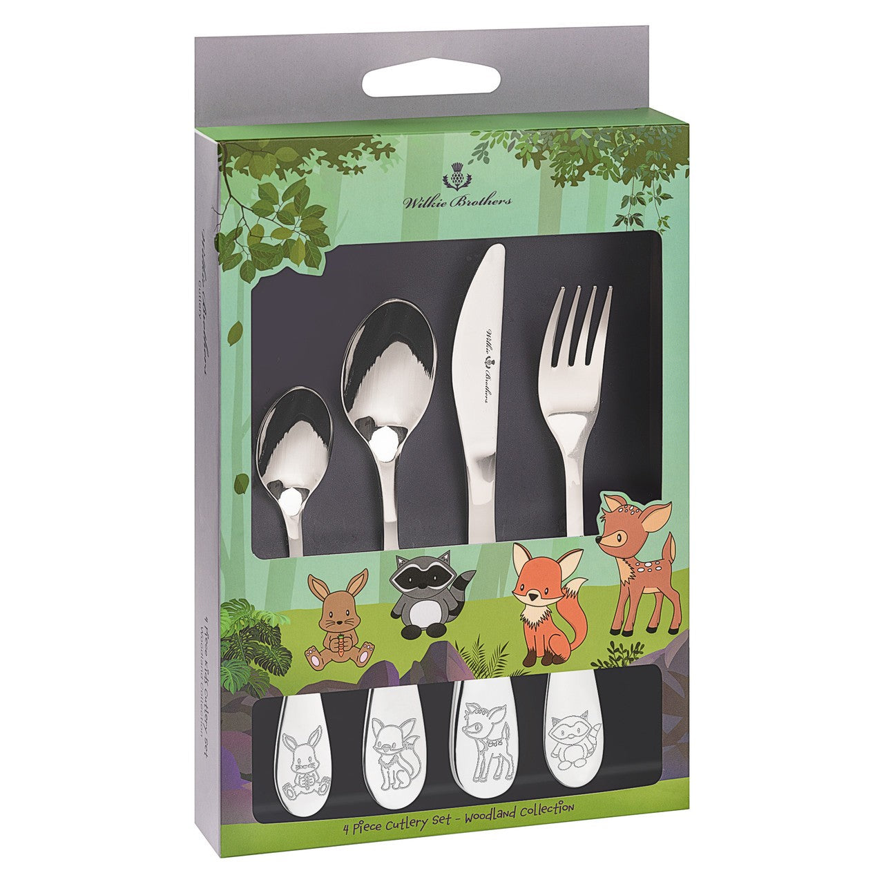 Wilkie Brothers 4 Piece Children's Cutlery Set - Woodland Kids Cutlery The Cooks Kitchen Mandurah 