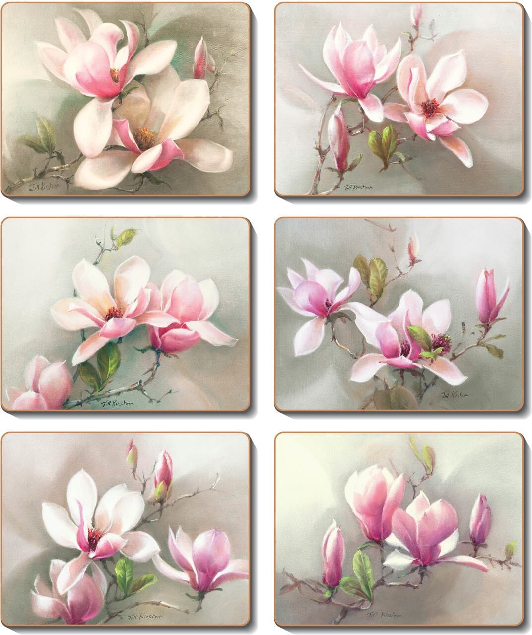 Cinnamon Magnolias Placemats - Set Of 6 Placemats & Coasters The Cooks Kitchen 