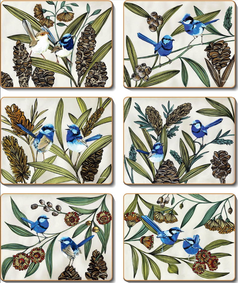 Cinnamon Blue Wren Placemats