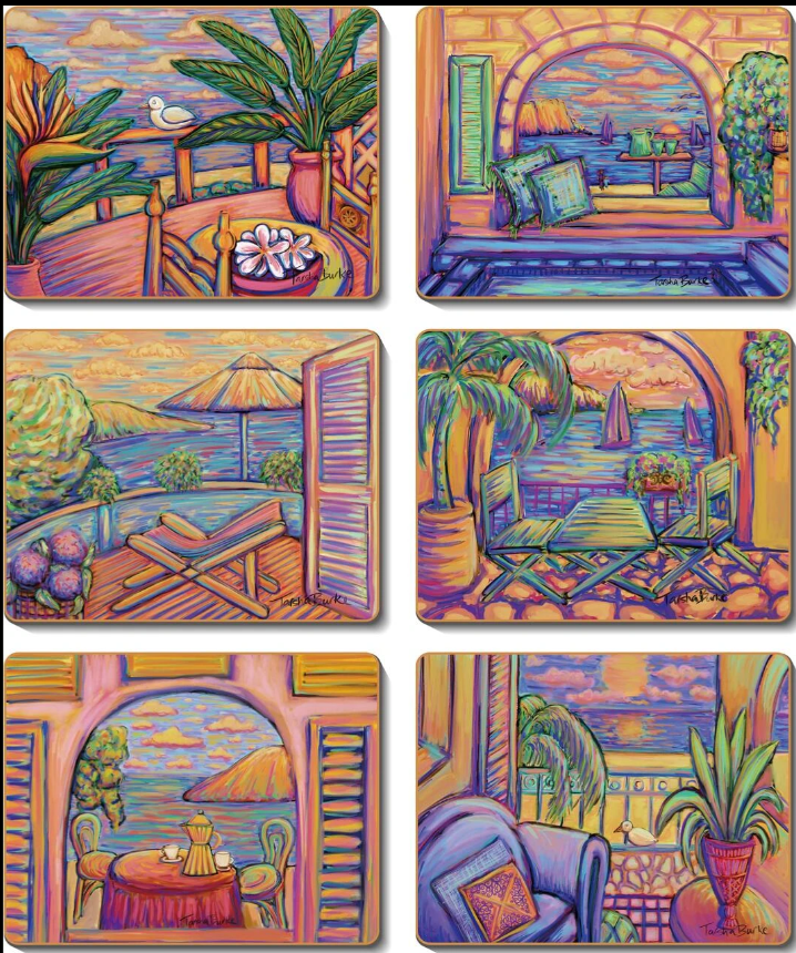 Cinnamon Colours Of The Coast Placemats - Set Of 6