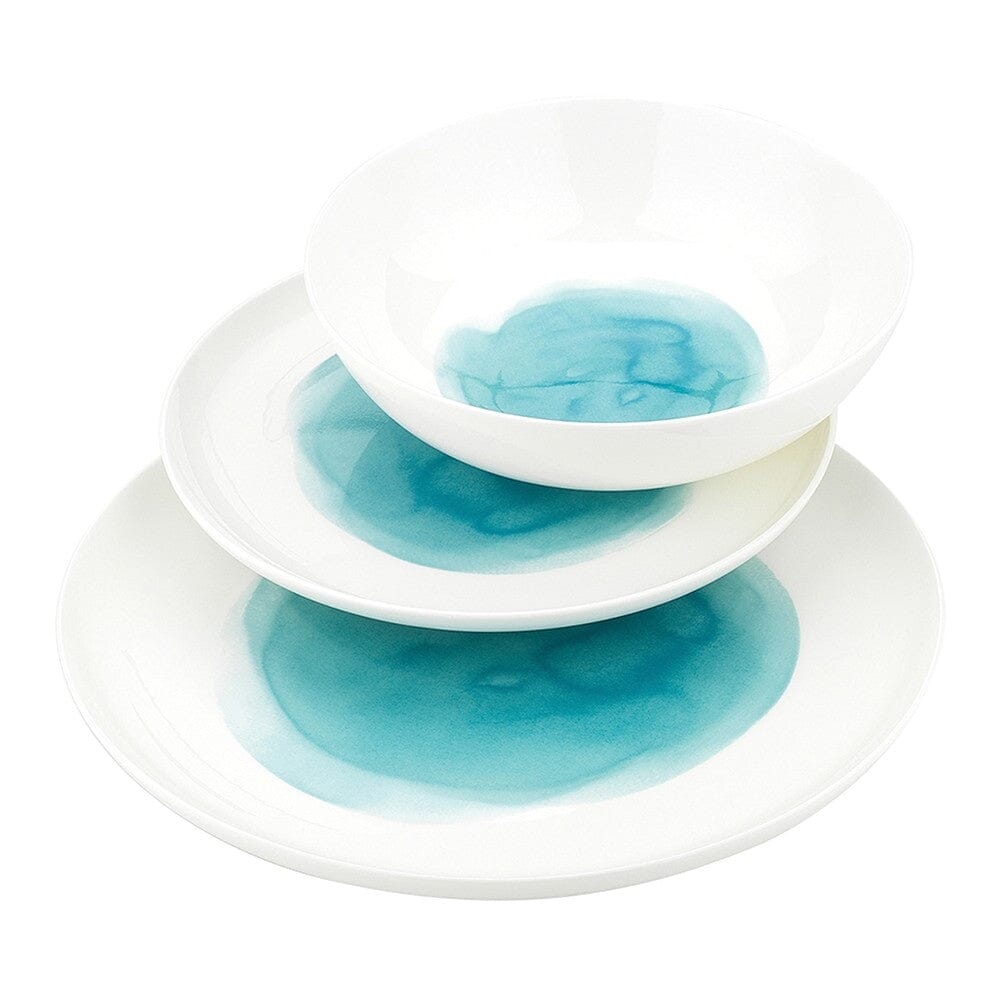 Ecology Watercolour 12 Piece Dinner Set Aqua Dinner Sets The Cooks Kitchen Mandurah 