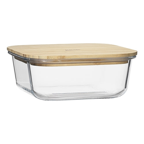 Ecology Nourish Square Storage With Bamboo Lid 18cm