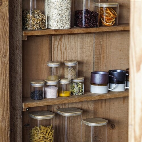 Pantry Round Spice Jar Set 6pc Herb & Spice Storage The Cooks Kitchen 