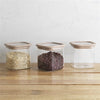 Ecology Store Set Of 3 Square Canisters - Almond