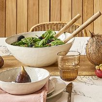 Ecology Linen Salad Bowl - Birch 27.5cm